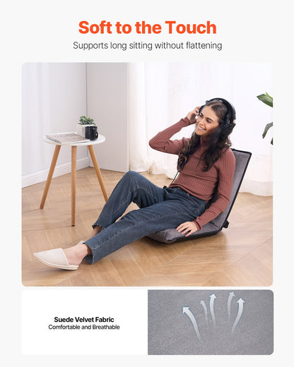 Floor chair with backrest Folding Floor chair 6 adjustable positions