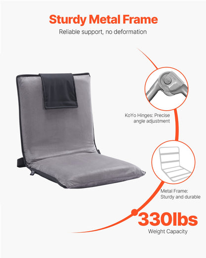 Floor chair with backrest Folding Floor chair 6 adjustable positions