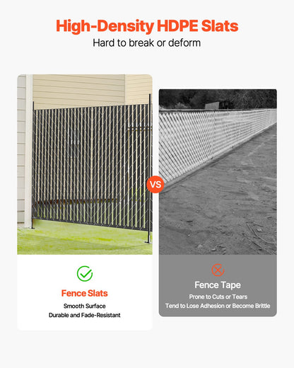 Chain Link Fence Privacy Slats Single Wall for 6' High Fence Bottom Lock