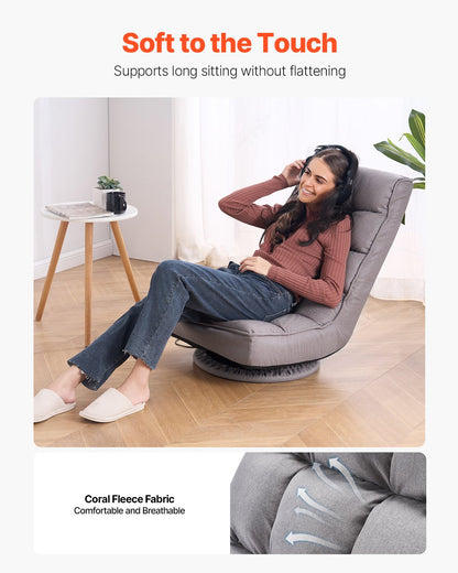 360° swivel gaming chair with 4 adjustable positions
