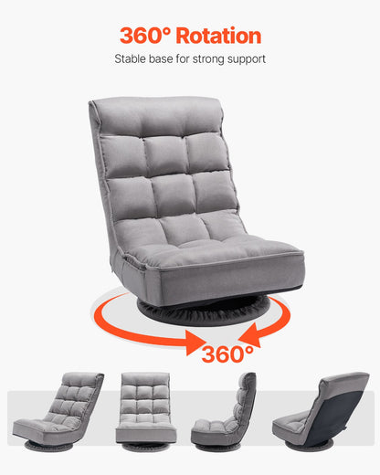 360° swivel gaming chair with 4 adjustable positions