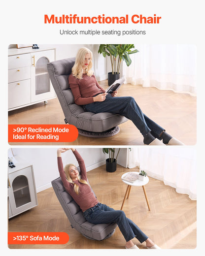 360° swivel gaming chair with 4 adjustable positions