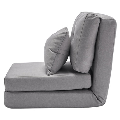 Cabriolet Flip Stol med 5 justerbara positioner Golv Lazy Sofa Grå