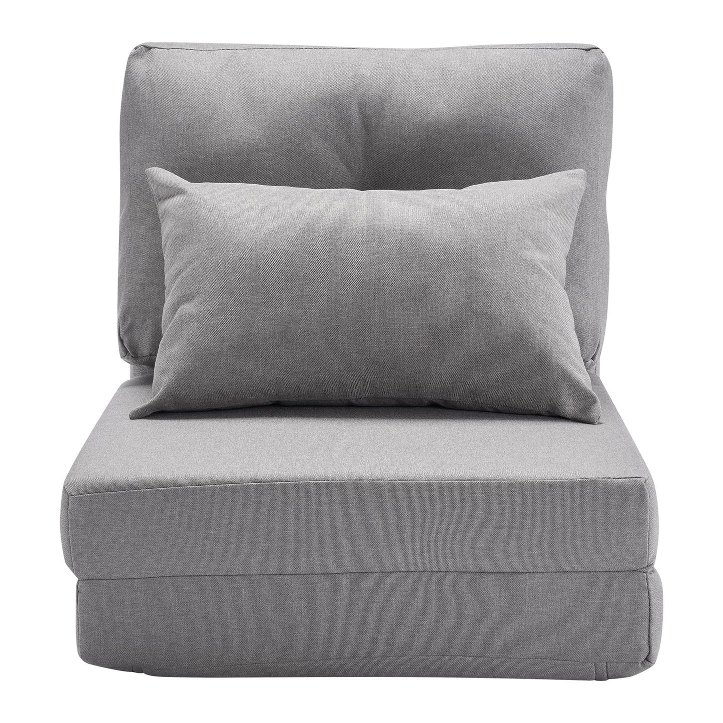 Cabriolet Flip Stol med 5 justerbara positioner Golv Lazy Sofa Grå