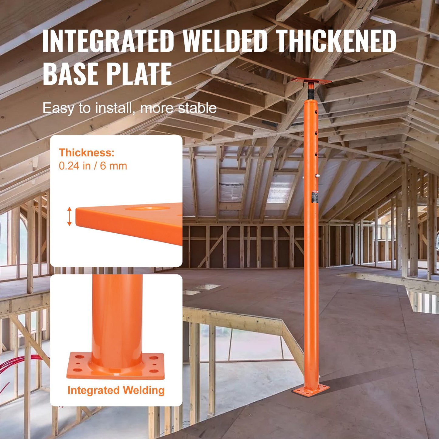 Verstellbarer Bodennivellierungspfosten, Hausbodennivellierungslift, Höhenbereich 56"-100"