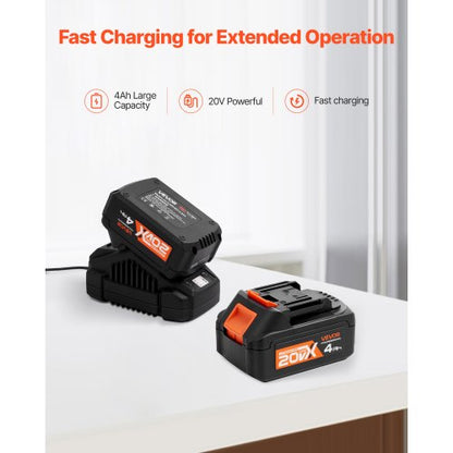 20 V SDS-Plus bürstenloser Akku-Bohrhammer-Satz, 1200 U/min, 4 Funktionen