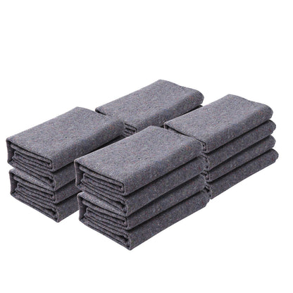 Flyttfiltar, 72" x 54", 21 lbs/dz Vikt, 12 förpackningar, Professionell återvunnen bomullsförpackningsfilt, Large Heavy Duty Transport Mover Pads Perfekt för att skydda möbler, golv, apparater