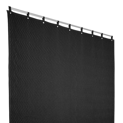 Soundproofing Blanket, 96" x 80", Extra Large Studio Soundproof Blanket with Grommets, Light Blocker for Doors Acoustic Noise Blocking Blanket Studio Sound Absorbing Sheet, Black