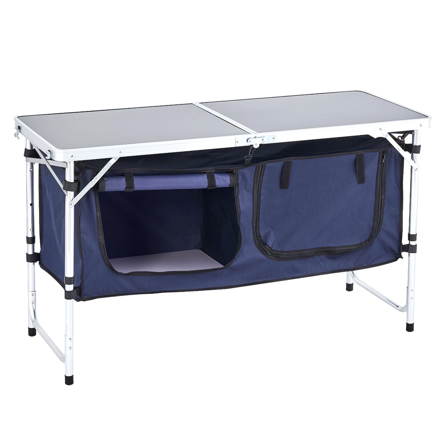 Camping Köksbord Fällbart Bärbar Cook Station 3 Justerbara höjder