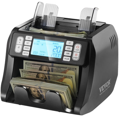 Money Counter Machine Bill Counter med UV MG IR DD Förfalskningsdetektering