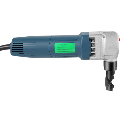 Elektrischer Metallknabber, 380 W, Knabber, Metallschneider, 1800 U/min, Hochgeschwindigkeitsrotor, Metallknabber, 220 V, mit auswechselbaren Klingen, Aufbewahrungstasche, Blechknabber zum Schneiden von Edelstahl, Aluminium, Kunststoff