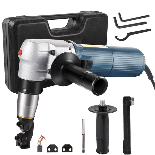 Electric Metal Nibbler 625W Nibbler Metal Cutter 1000RPM Höghastighetsrotor Metall Nibbler 220V w utbytta blad Förvaringsväska Plåt Nibbler för skärning av rostfritt stål, aluminium, plast