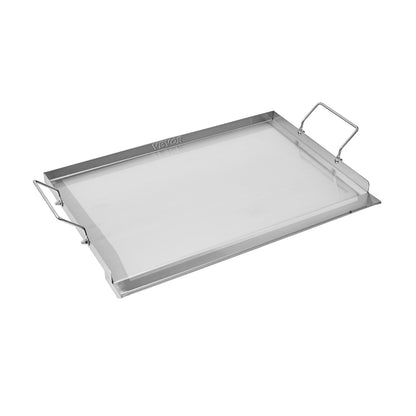 23x16 in Flat Stainless Steel Barbecue Grill Universal BBQ Grill Pan Kitchenware