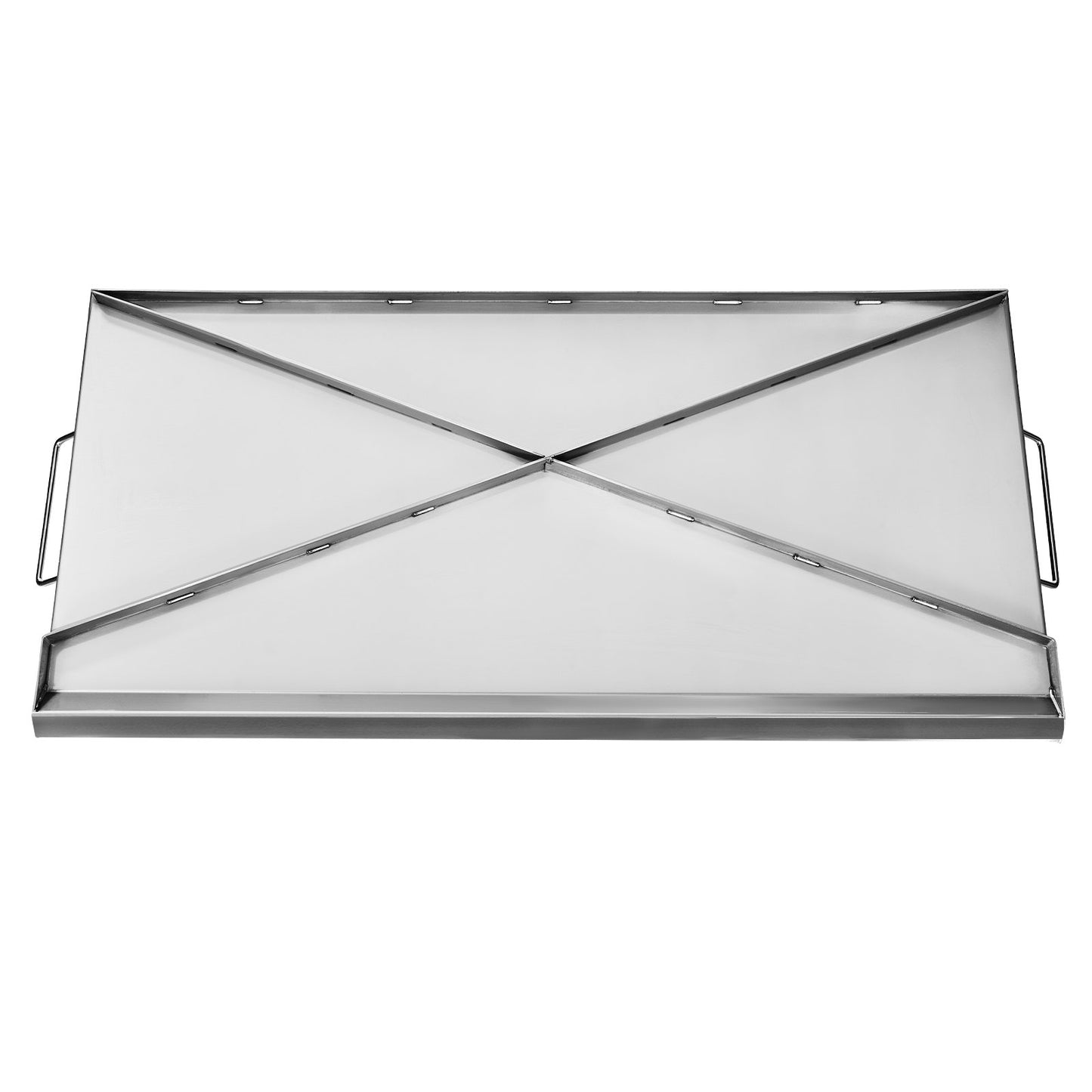 32x16 in Stainless Steel Flat Grill Plate Universal BBQ Grill Pan Kitchen Utensils