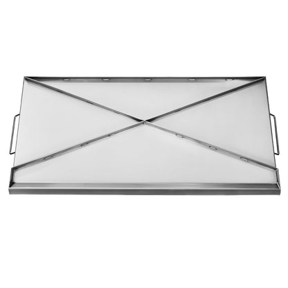 32x16 in Stainless Steel Flat Grill Plate Universal BBQ Grill Pan Kitchen Utensils
