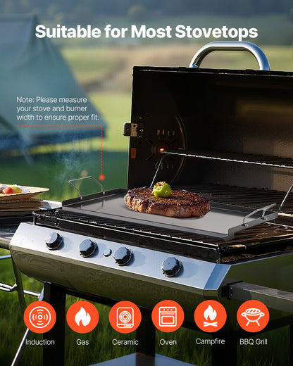 24x16 i Flat Top Griddle Carbon Steel Universal BBQ Grill Pan Köksredskap