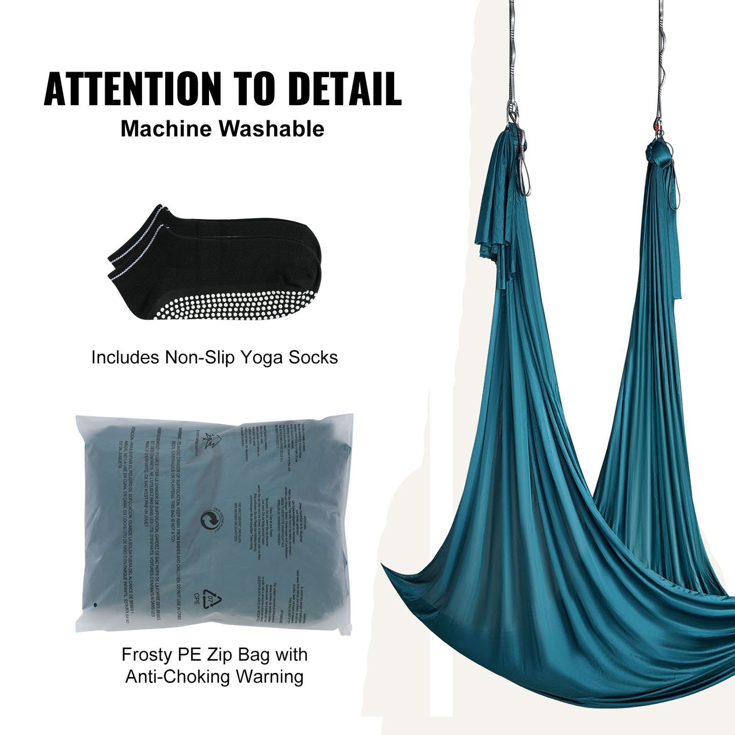 Aerial Silk & Yoga Swing, 11 Yards, Aerial Yoga Hammock Kit med 100gsm nylontyg, Full Rigging Hårdvara & Enkel installationsguide, Antigravity Flying för alla nivåer Fitness Bodybuilding, Grön