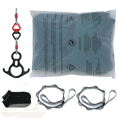 Aerial Silk & Yoga Swing, 11 Yards, Aerial Yoga Hammock Kit med 100gsm nylontyg, Full Rigging Hårdvara & Enkel installationsguide, Antigravity Flying för alla nivåer Fitness Bodybuilding, Grön