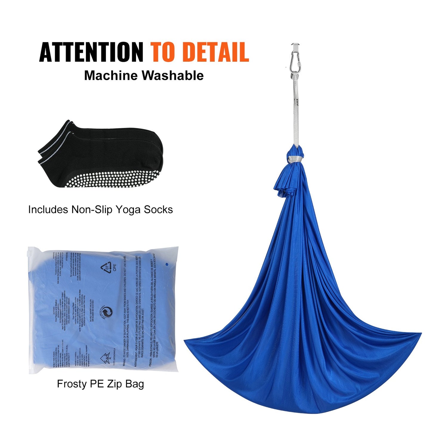 Sensory Swing för barn, 3,1 yards, Therapy Gunga för barn med särskilda behov, Cuddle Swing inomhus Hängmatta utomhus för barn och vuxna med autism, ADHD, Aspergers, sensorisk integration, blå