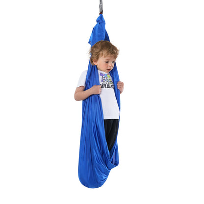 Sensory Swing för barn, 3,1 yards, Therapy Gunga för barn med särskilda behov, Cuddle Swing inomhus Hängmatta utomhus för barn och vuxna med autism, ADHD, Aspergers, sensorisk integration, blå