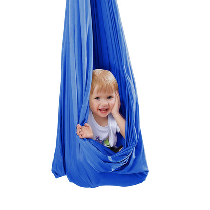 Sensory Swing för barn, 3,1 yards, Therapy Gunga för barn med särskilda behov, Cuddle Swing inomhus Hängmatta utomhus för barn och vuxna med autism, ADHD, Aspergers, sensorisk integration, blå