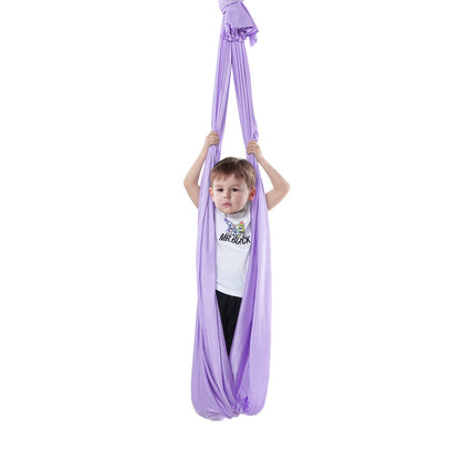 Sensory Swing för barn, 3,1 yards, Therapy Gunga för barn med särskilda behov, Cuddle Swing inomhus Utomhus Hängmatta för barn och vuxna med autism, ADHD, Aspergers, sensorisk integration, lila