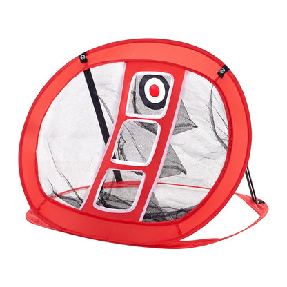 Golf Chipping Net, Pop Up Golf Practice Net, Portabelt inomhus utomhus Hem Golf Hitting Aid Net med mål och bärväska, för Backyard Driving Training Swing, Present för män, golfälskare, Röd