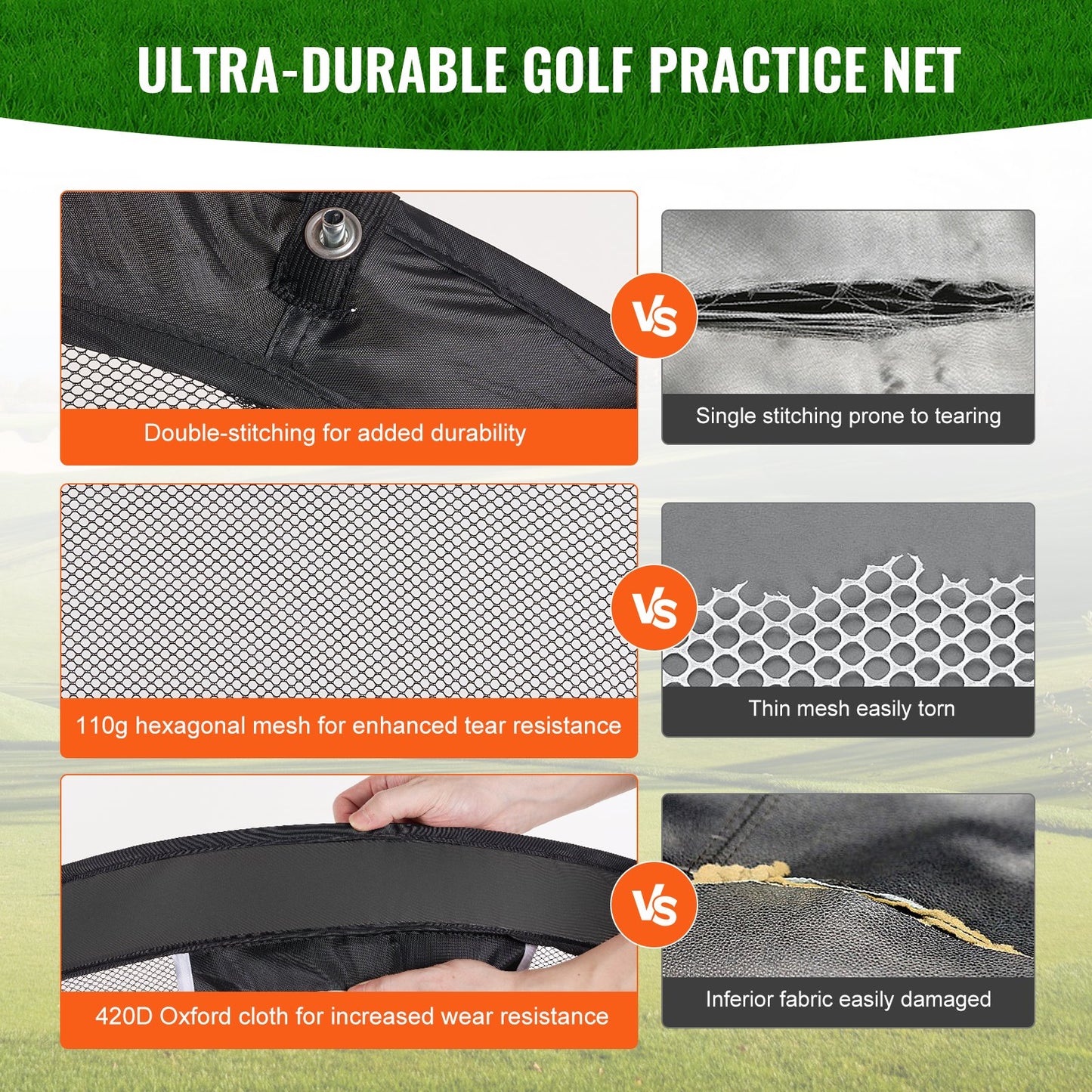 Golfchip-Netz, Pop-Up-Golf-Trainingsnetz, tragbares Golf-Schlaghilfenetz für drinnen und draußen mit Zielscheibe/Matte/Bällen/T-Shirt/Tragetasche, für den Trainingsschwung auf der Driving Range im Hinterhof, Geschenk für Männer, Schwarz