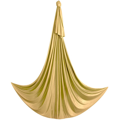 Aerial Yoga Hängematte &amp; Schaukel, 4,4 Yards, Aerial Yoga Starter Kit mit 100 g/m² Nylongewebe, komplette Takelage-Hardware und einfache Installationsanleitung, Anti-Schwerkraftfliegen für Fitness-Bodybuilding aller Niveaus, Gold
