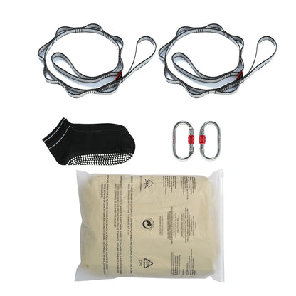 Aerial Yoga Hängematte &amp; Schaukel, 4,4 Yards, Aerial Yoga Starter Kit mit 100 g/m² Nylongewebe, komplette Takelage-Hardware und einfache Installationsanleitung, Anti-Schwerkraftfliegen für Fitness-Bodybuilding aller Niveaus, Gold