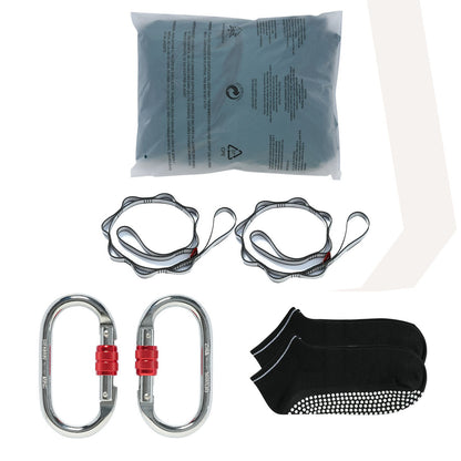 Aerial Yoga Hängematte &amp; Schaukel, 5,5 Yards, Aerial Yoga Starter Kit mit 100 g/m² Nylongewebe, komplette Takelage-Hardware und einfache Installationsanleitung, Anti-Schwerkraftfliegen für Fitness-Bodybuilding aller Niveaus, Grün