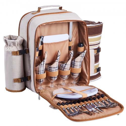 Beach picnic backpack for 4 people with cooler compartment | EU