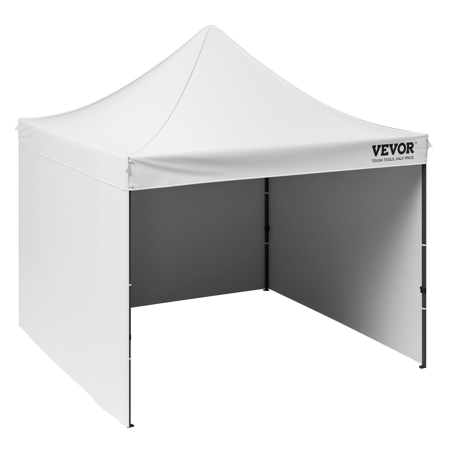 Pop Up Baldakin Tält Utomhus Lusthus tält 304,8 x 304,8 cm med sidoväggar & väska Vit