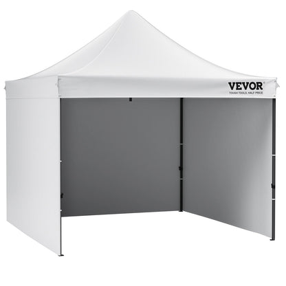 Pop Up Baldakin Tält Utomhus Lusthus tält 304,8 x 304,8 cm med sidoväggar & väska Vit