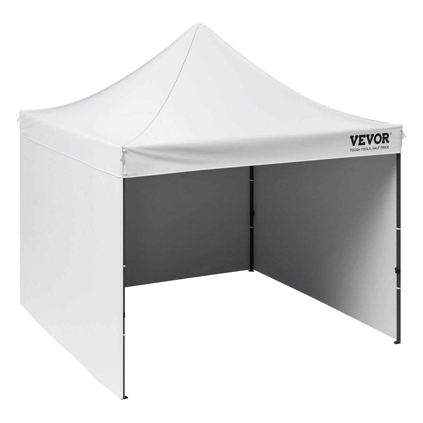 Pop Up Baldakin Tält Utomhus Lusthus tält 304,8 x 304,8 cm med sidoväggar & väska Vit