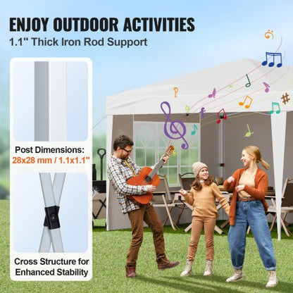 Pop Up-tak 3 x 6 meter popup-paviljongtält med 3 sidoväggar och 2 fönster