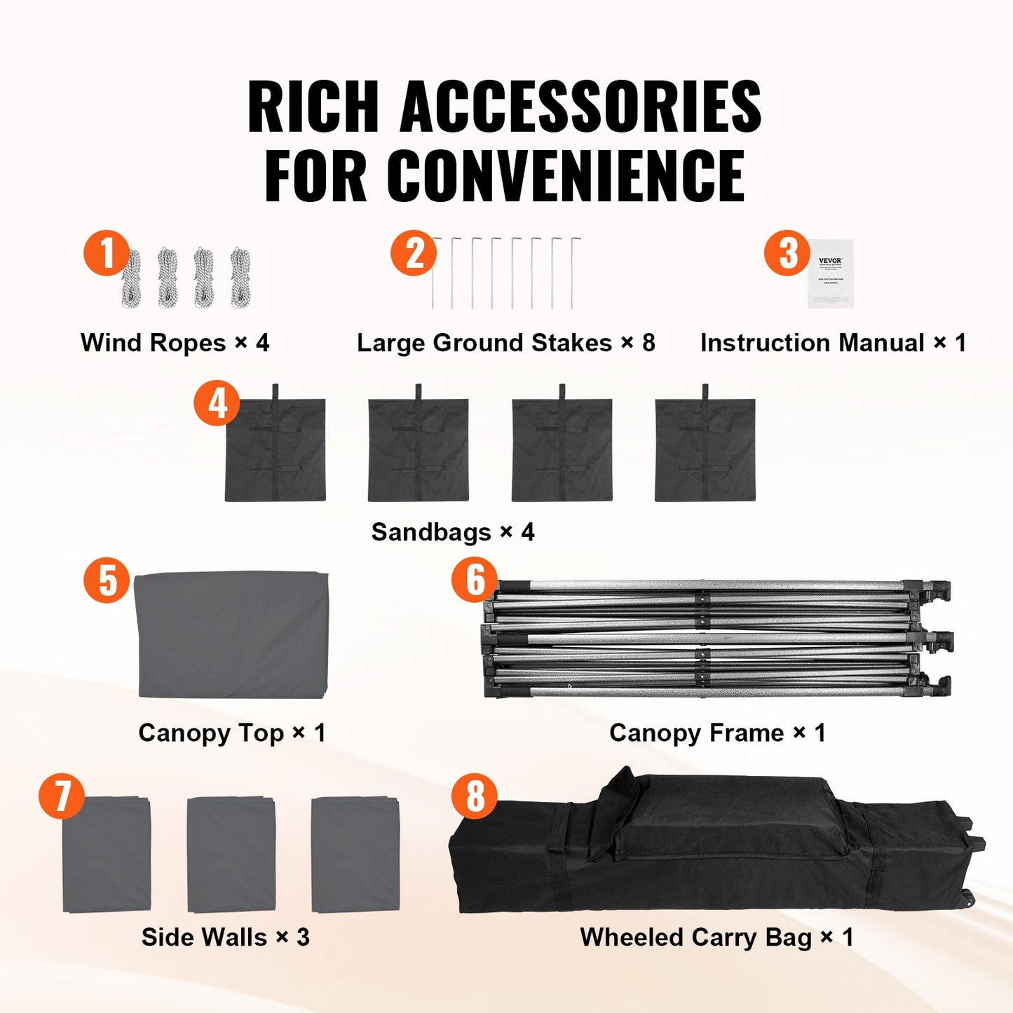 Pop Up Canopy Tent Outdoor Gazebo Tent 304.8 x 304.8 cm with Side Walls Dark Gray