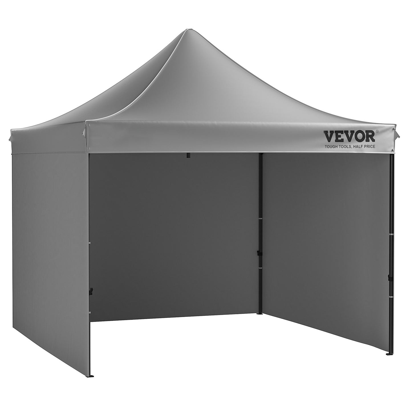 Pop Up Canopy Tent Outdoor Gazebo Tent 304.8 x 304.8 cm with Side Walls Dark Gray