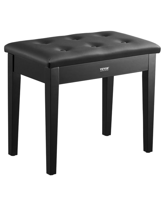 Piano Keyboard Bänk Förvaring Vadderad sits Trä Vanity Bokhylla Pall