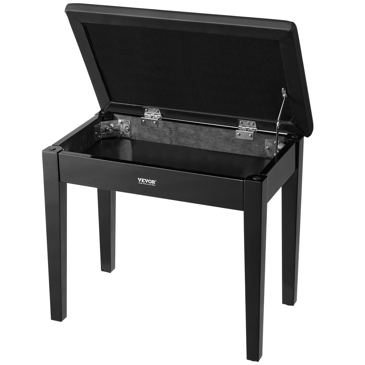 Piano Keyboard Bänk Förvaring Vadderad sits Trä Vanity Bokhylla Pall