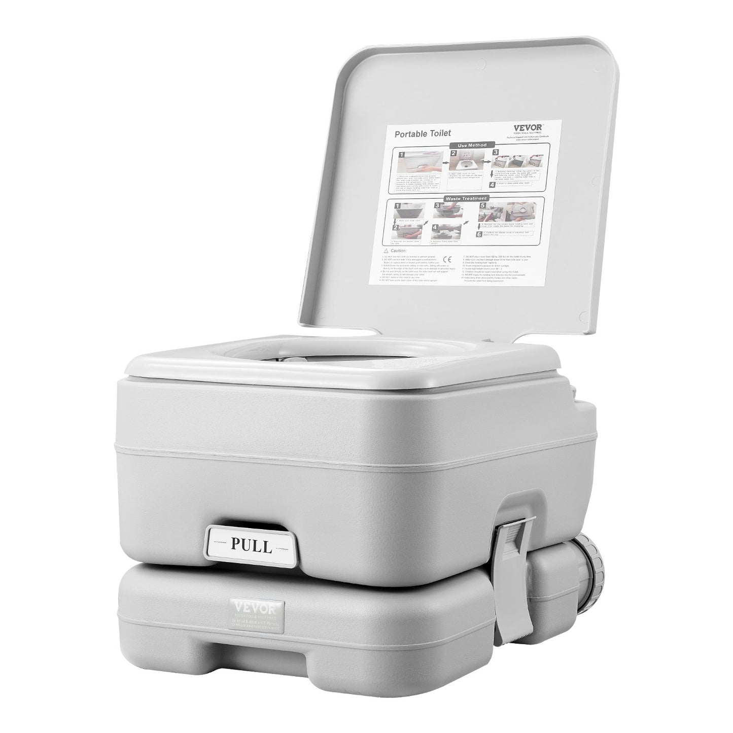 Portable Toilet Flush Travel Camping 3,2 Gal Commode Potta Utomhus Inomhus