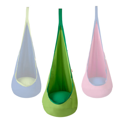 Kids Pod Swing Seat Hammock Chair with LED Light Strings 120 lbs