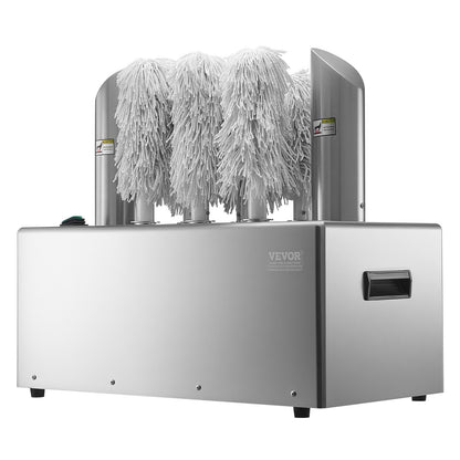 Wine glass polisher 8-brush polishing machine 660 cups/h for bar restaurant