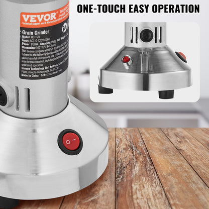 150g Commercial Spice Grinder Electric Grain Grinder High Speed Grinder