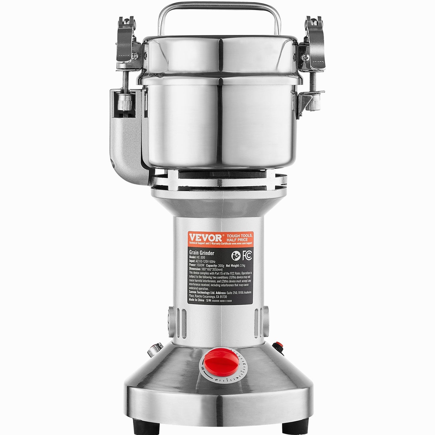 300g Commercial Spice Grinder Electric Grain Grinder High Speed Grinder