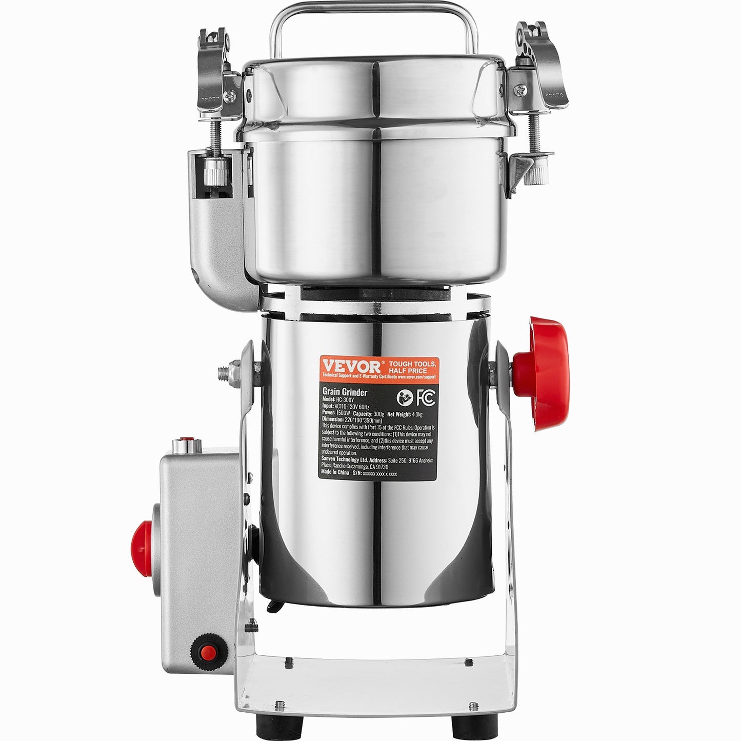 300g Commercial Spice Grinder Electric Grain Grinder High Speed Grinder