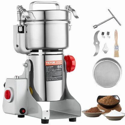 500g Commercial Spice Grinder Electric Grain Grinder High Speed Grinder