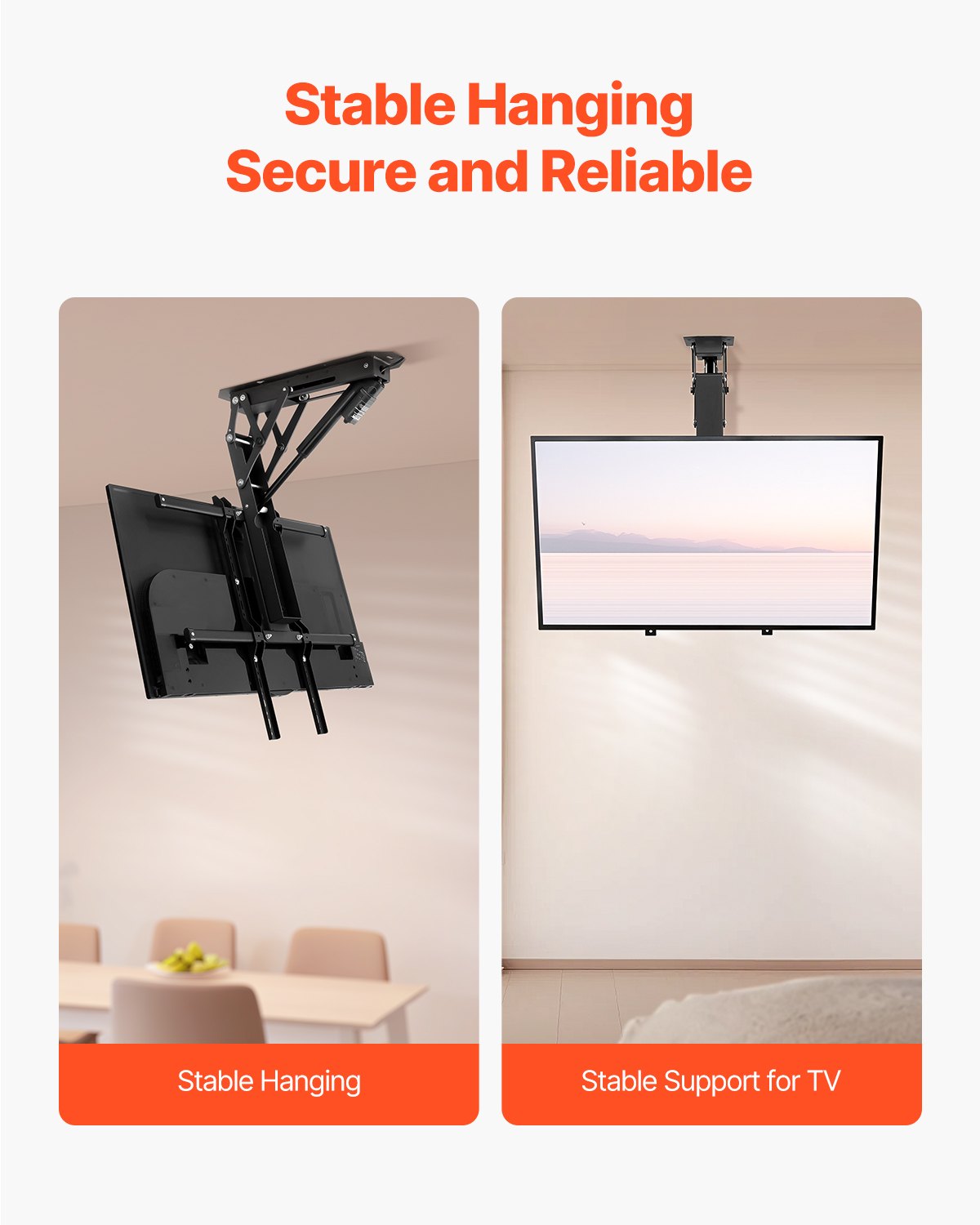 Motorized Ceiling TV Mount Electric Flip Down TV Mount för 32-65 in skärm