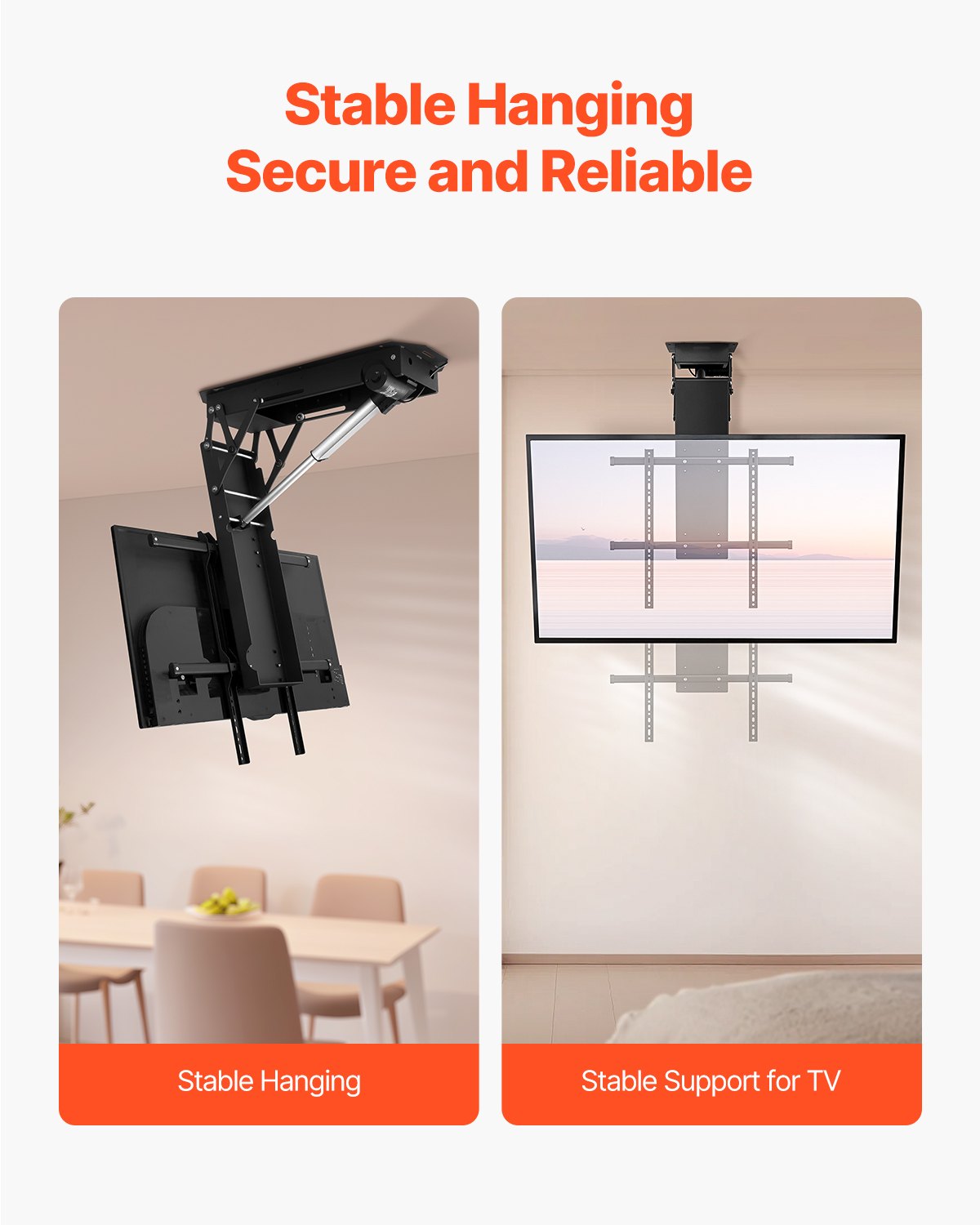 Motorized Ceiling TV Mount Electric Flip Down TV Mount för 32-70 in skärm