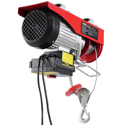Electric Hoist Crane Winch 1320 lbs 328 ft Wireless &amp; 14 ft Wired Remote